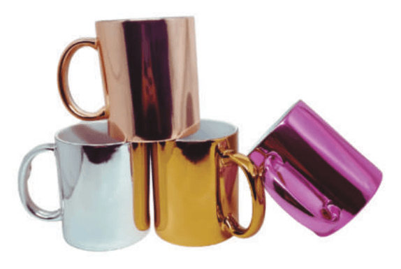 Caneca de Porcelana Metalizada 325ml