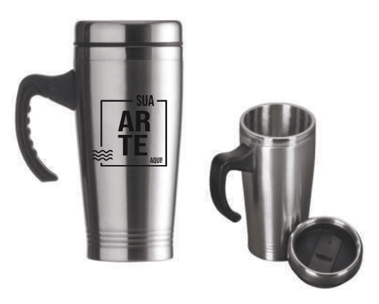 Caneca Inox Parede Dupla 450ml