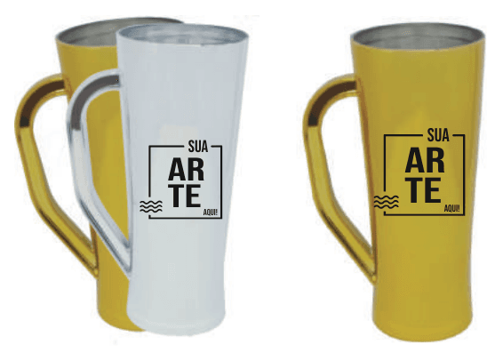 Caneca Slim Metalizada 400ml