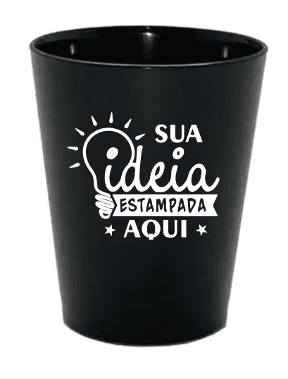 Copo Shot Preto Fosco 55ml